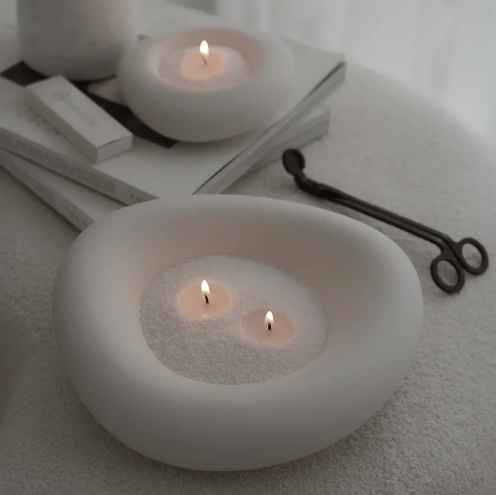 Candela a sabbia Ombre di Luce in contenitore personalizzato